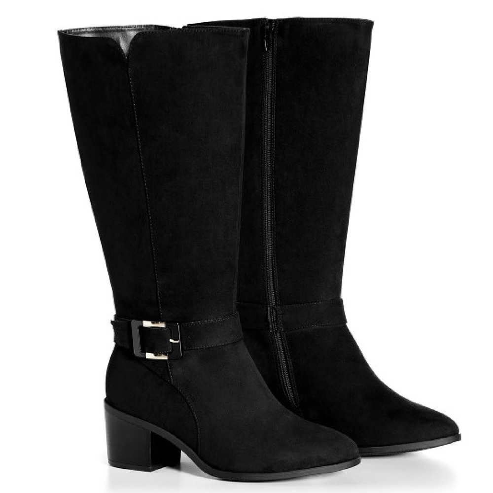 NIB — Avenue CITY CHIC WIDE FIT Delaney Tall Boot Black Size 6